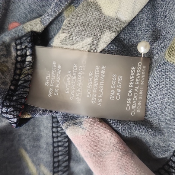 Tommy Hilfiger Navy Blue Floral Print Sheath Dress - Size 14 - Picture 9 of 10